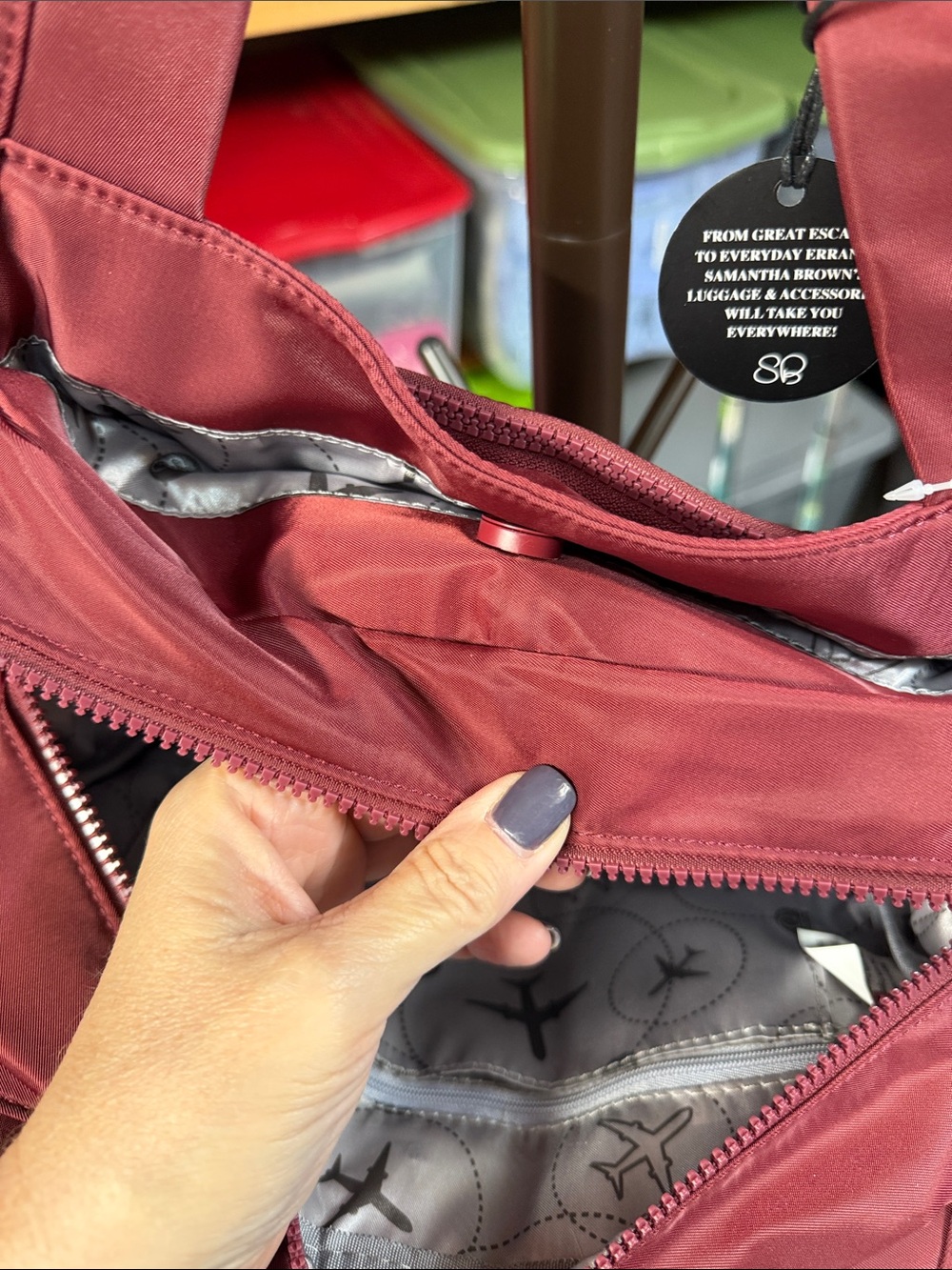 Samantha Brown travel handbag Women's Rose Red Shoulder Bag BNWT - Picture 10 of 10